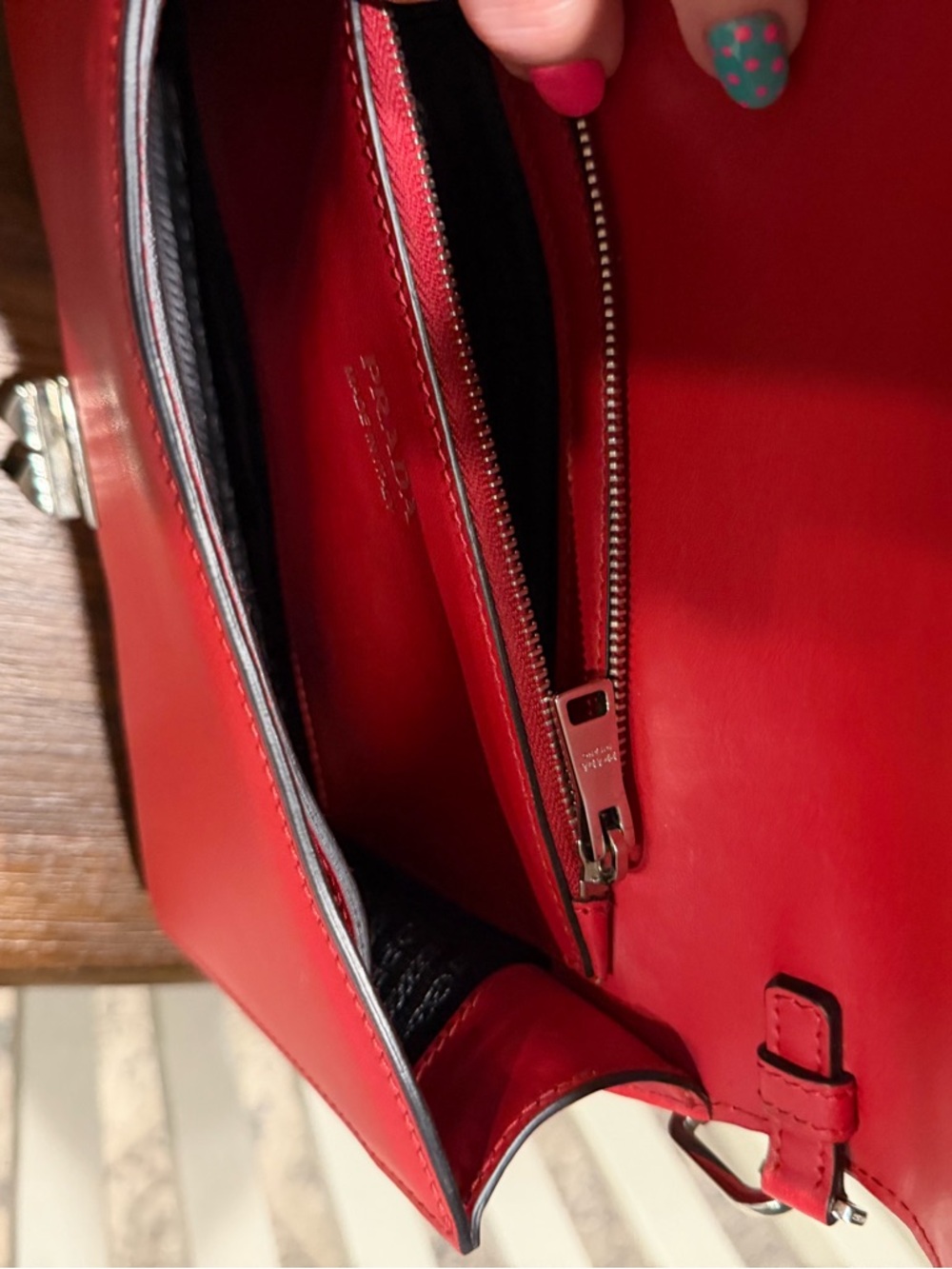 Prada Elektra Studded Red Leather Crossbody Bag with Removable Black Strap - Picture 8 of 10